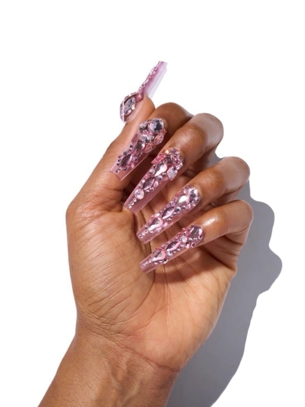 Nicki Minaj Coffin Accent nails